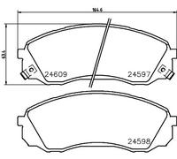 HELLA 8DB 355 013-541 Brake pad set