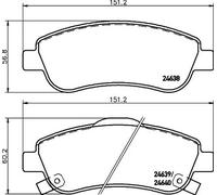 Brake pads 8DB 355 013-611 HELLA for HONDA CR-V III CR-V IV