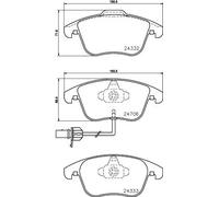 Brake pads 8DB 355 013-861 HELLA for AUDI A5 A5 Sportback A5 Convertible A4 B8