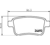 HELLA 8DB 355 013-971 Brake pad set