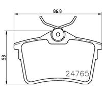 HELLA 8DB 355 014-081 Brake pad set