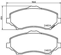 HELLA 8DB 355 014-321 Brake pad set