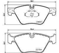 HELLA 8DB 355 014-351 Brake pad set