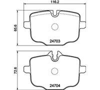 HELLA 8DB 355 014-361 Brake pad set