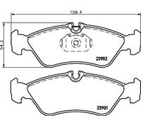 Brake pads 8DB 355 014-401 HELLA for MERCEDES-BENZ VW PUCH