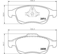 Brake pads 8DB 355 014-791 HELLA for RENAULT DACIA NISSAN MITSUBISHI