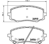 HELLA 8DB 355 014-901 Brake pad set