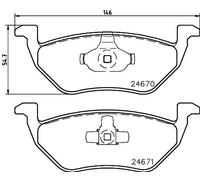 HELLA 8DB 355 014-951 Brake pad set