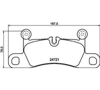 HELLA 8DB 355 015-101 Brake pad set