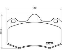 HELLA 8DB 355 015-111 Brake pad set