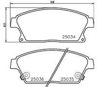 Brake Pad Set HELLA 8DB 355 015-241 Fits Cadillac Chevrolet Opel Vauxhall