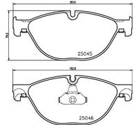 HELLA 8DB 355 015-251 Brake pad set