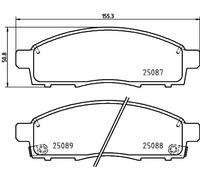Brake pads 8DB 355 015-321 HELLA for NISSAN NV200 / EVALIA Bus NV200 Van