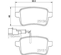 Brake pads 8DB 355 015-541 HELLA for ALFA ROMEO GIULIETTA