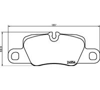 BRAKE PAD SET DISC BRAKE 8DB 355 015-651 FOR PORSCHE PANAMERA/Sport/Turismo 3.0L