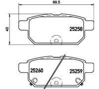 Brake pads 8DB 355 015-871 HELLA for SUZUKI SWIFT III SX4 S-CROSS VITARA BALENO