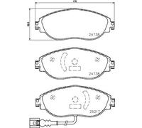 HELLA 8DB 355 015-921 Brake pad set