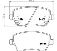 HELLA 8DB 355 015-981 Brake pad set