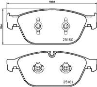 HELLA 8DB 355 016-021 Brake pad set