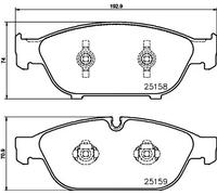 HELLA 8DB 355 016-031 Brake pad set