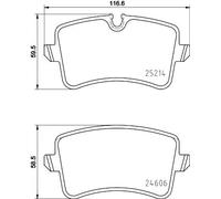 Brake pads 8DB 355 016-061 HELLA for AUDI A6 C7 A7 Sportback A6 C7 Avant