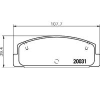 HELLA 8DB 355 016-761 Brake pad set