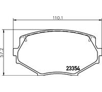 HELLA 8DB 355 016-861 Brake pad set