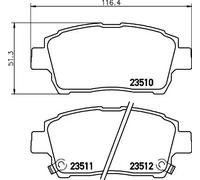 HELLA 8DB 355 017-081 Brake pad set