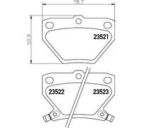 HELLA 8DB 355 017-221 Brake pad set