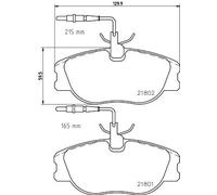 Brake pads 8DB 355 018-171 HELLA for PEUGEOT FIAT CITROËN