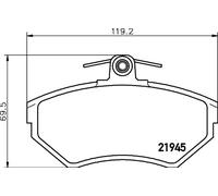 HELLA 8DB 355 018-251 Brake pad set