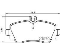 Brake pads 8DB 355 018-281 HELLA for MERCEDES-BENZ A-CLASS