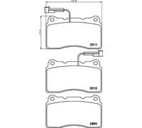 Brake pads 8DB 355 018-361 HELLA for ALFA ROMEO VOLVO