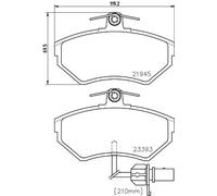 BRAKE PAD SET DISC BRAKE 8DB 355 018-451 FOR VW AUDI A4/S4 ADR/APT/ARG 1.8L 4cyl