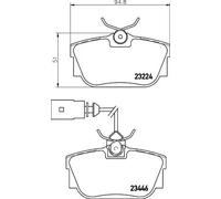 HELLA 8DB 355 018-591 Brake pad set