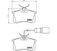 HELLA 8DB 355 018-601 Brake pad set