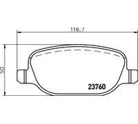 HELLA 8DB 355 018-771 Brake pad set