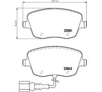 Brake pads 8DB 355 018-811 HELLA for SKODA SEAT VW