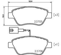 Brake Pad Set HELLA 8DB 355 018-821 Fits Alfa Romeo Fiat Lancia 500 C Bravo