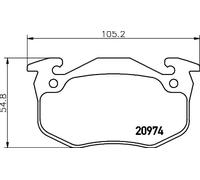 HELLA 8DB 355 018-951 Brake pad set