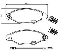 Brake pads 8DB 355 019-301 HELLA for RENAULT NISSAN