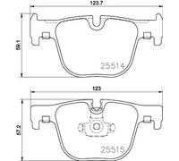 HELLA 8DB 355 019-781 Brake pad set