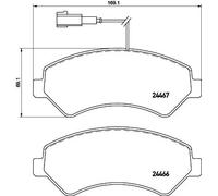 HELLA 8DB 355 019-901 Brake pad set