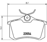 Brake pads 8DB 355 019-911 HELLA for RENAULT NISSAN CITROËN OPEL