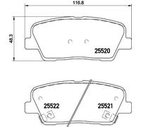 Brake pads 8DB 355 020-101 HELLA for KIA HYUNDAI SSANGYONG