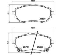 HELLA 8DB 355 020-281 Brake pad set