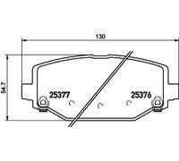 Brake pads 8DB 355 020-311 HELLA for DODGE FIAT LANCIA VW CHRYSLER