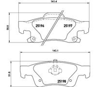 Brake pads 8DB 355 020-351 HELLA for JEEP DODGE