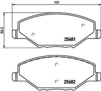 Brake pads 8DB 355 020-521 HELLA for SKODA VW