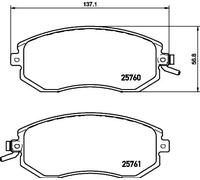 HELLA 8DB 355 020-891 Brake pad set